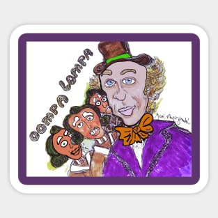 Willy Wonka and The Oompa-Loompas Sticker